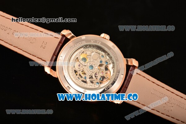 Vacheron Constantin Malte Asia Automatic Rose Gold Case with White Skeleton Dial and Roman Numeral Markers - Click Image to Close